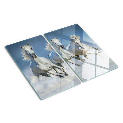 Tabla para cortar Caballos blancos al galope