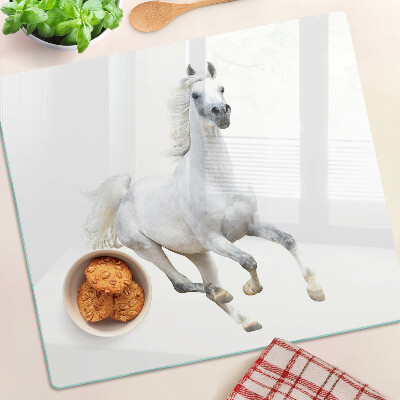 Tabla para cortar Caballo blanco en movimiento