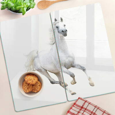 Tabla para cortar Caballo blanco en movimiento