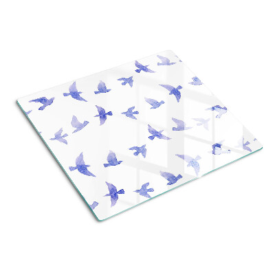Tabla para cortar Pájaros en tonos azules