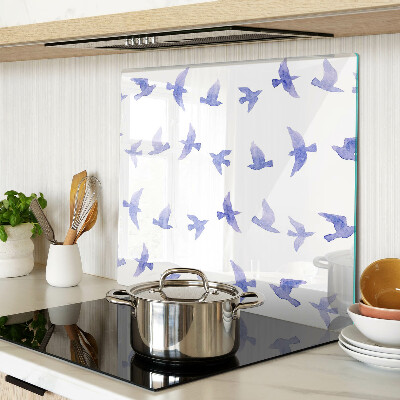 Tabla para cortar Pájaros en tonos azules