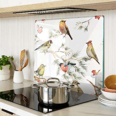 Tabla para cortar Pájaros en ramas con frutas