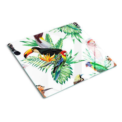 Tabla para cortar Aves y hojas tropicales