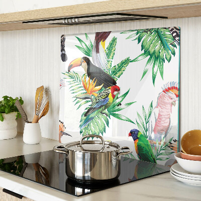 Tabla para cortar Aves y hojas tropicales