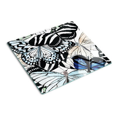 Tabla para cortar Motivo de mariposa en diferentes colores.