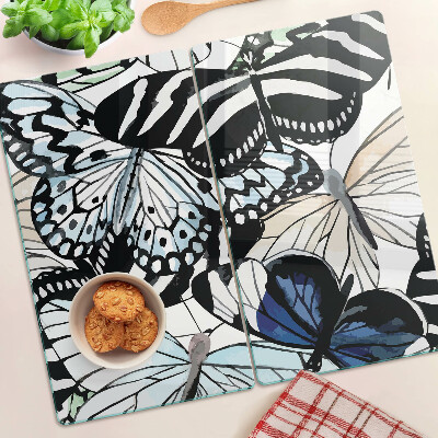 Tabla para cortar Motivo de mariposa en diferentes colores.