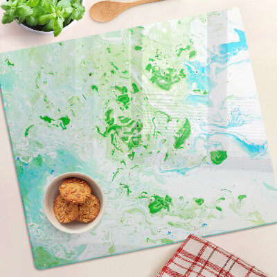 Tabla para cortar Remolinos abstractos en verde y azul