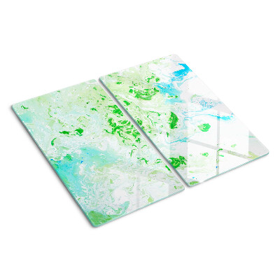Tabla para cortar Remolinos abstractos en verde y azul