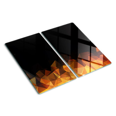 Tabla para cortar Fuego ardiente en estilo geométrico