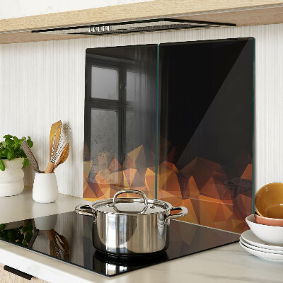 Tabla para cortar Fuego ardiente en estilo geométrico