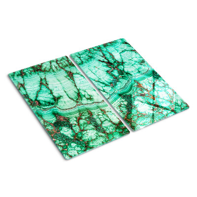 Tabla de cortar de cristal Mármol en tonos verdes