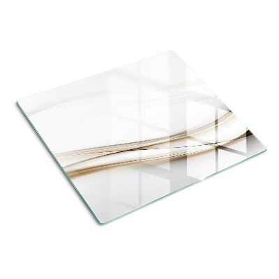 Tabla de cortar de cristal Ondas abstractas en tonos beige