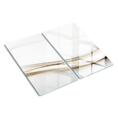 Tabla de cortar de cristal Ondas abstractas en tonos beige