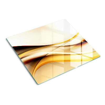 Tabla para cortar Ondas abstractas en tonos dorados