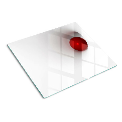 Tabla de cortar de cristal Círculo rojo sobre fondo transparente