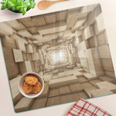 Tabla para cortar Interior de un túnel de madera