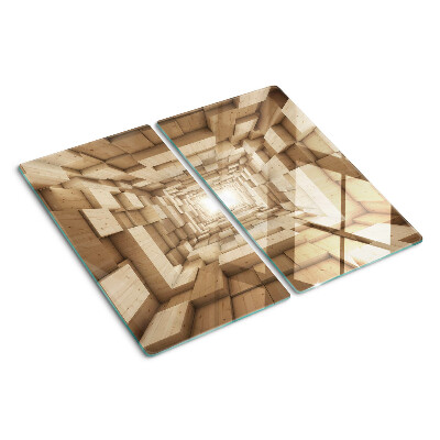 Tabla para cortar Interior de un túnel de madera