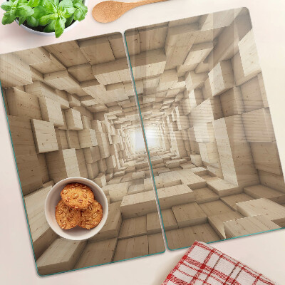 Tabla para cortar Interior de un túnel de madera