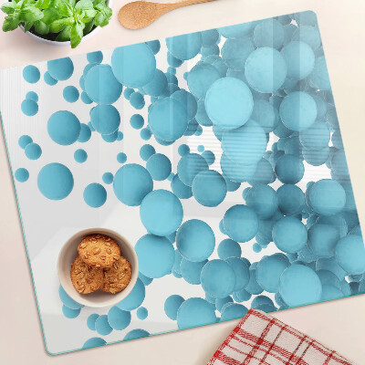 Tabla de cortar de cristal Burbujas en tonos de azul