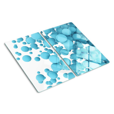 Tabla de cortar de cristal Burbujas en tonos de azul