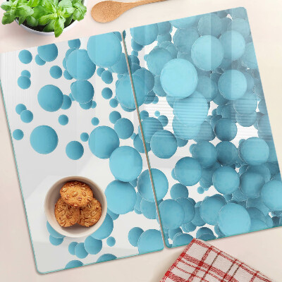 Tabla de cortar de cristal Burbujas en tonos de azul