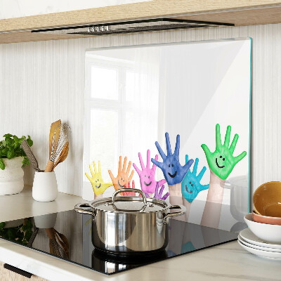 Tabla para cortar Manos sonrientes de colores