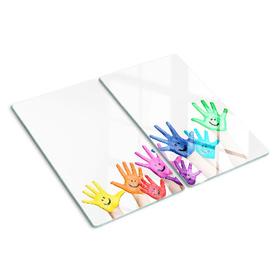 Tabla para cortar Manos sonrientes de colores