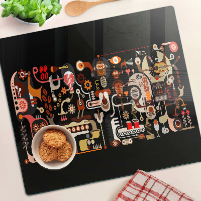 Tabla para cortar Patrones abstractos con motivos vegetales