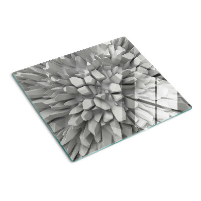 Tabla de cortar de cristal Estructuras cristalinas en tonos de gris