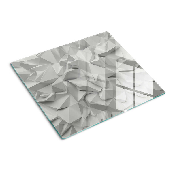 Tabla de cortar de cristal Patrón abstracto 3D en tonos de gris