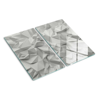 Tabla de cortar de cristal Patrón abstracto 3D en tonos de gris