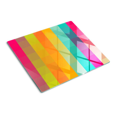 Tabla de cortar de cristal Geometría colorida con degradado