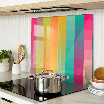 Tabla de cortar de cristal Geometría colorida con degradado