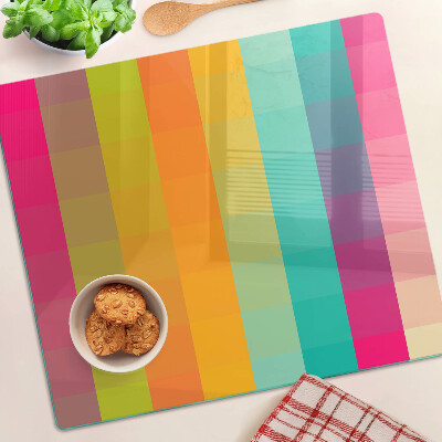 Tabla de cortar de cristal Geometría colorida con degradado