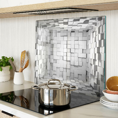 Tabla para cortar Mosaico gris y blanco