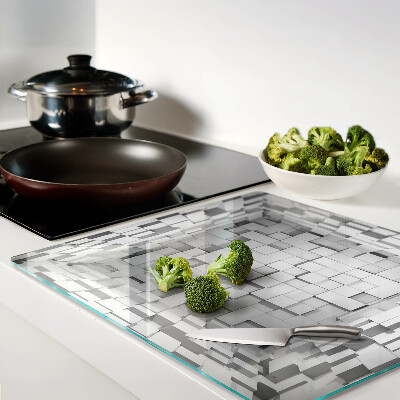 Tabla para cortar Mosaico gris y blanco