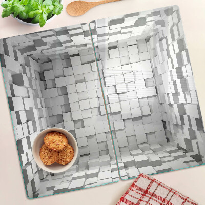 Tabla para cortar Mosaico gris y blanco