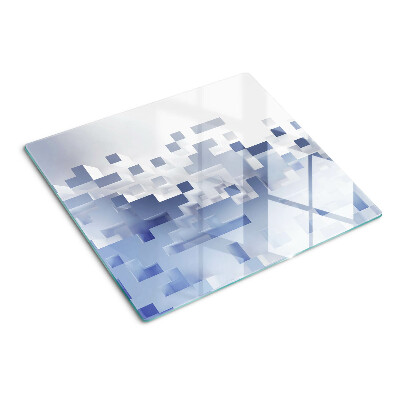 Tabla para cortar Patrones geométricos en tonos azules