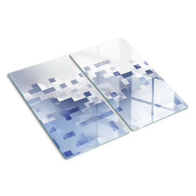 Tabla para cortar Patrones geométricos en tonos azules
