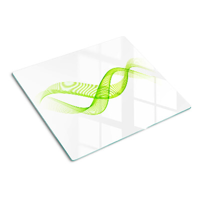 Tabla de cortar de cristal Olas en tonos verdes