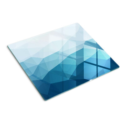 Tabla de cortar de cristal Gradiente de triángulo azul