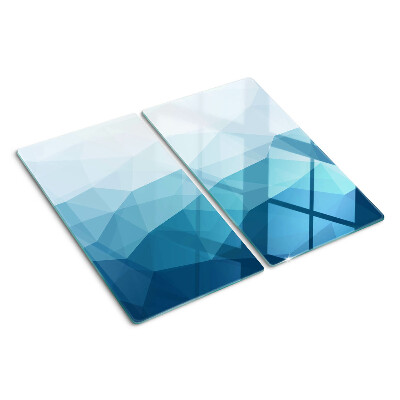 Tabla de cortar de cristal Gradiente de triángulo azul