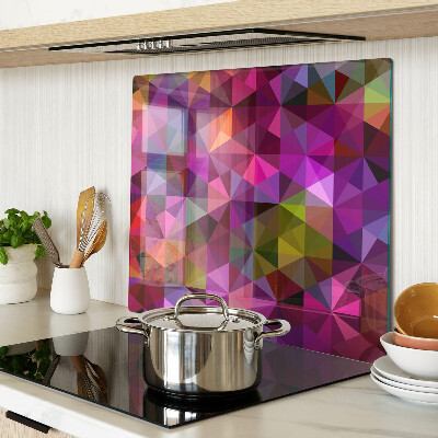 Tabla para cortar Geometría en tonos rosa y morado.