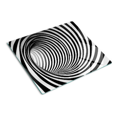 Tabla para cortar Patrón en espiral en tonos blanco y negro