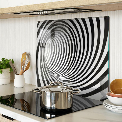 Tabla para cortar Patrón en espiral en tonos blanco y negro