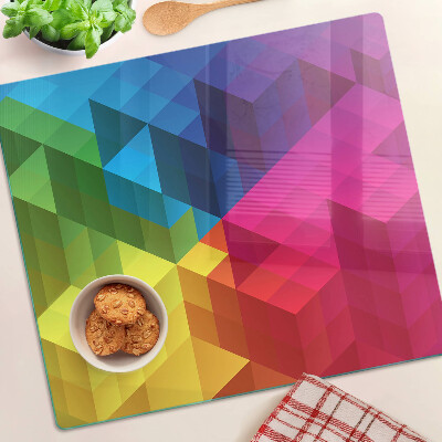 Tabla para cortar Geometría colorida en triángulos