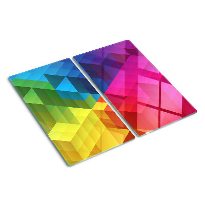 Tabla para cortar Geometría colorida en triángulos