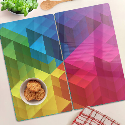 Tabla para cortar Geometría colorida en triángulos