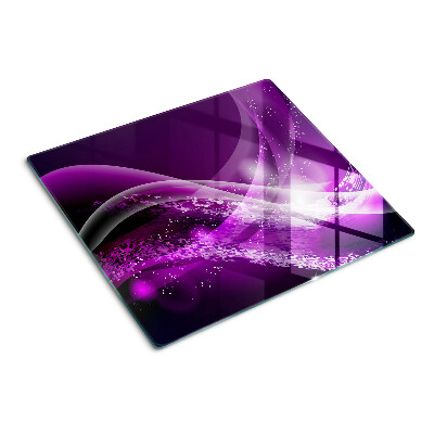 Tabla para cortar Ondas moradas con efecto de luz.