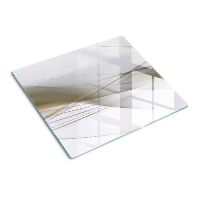 Tabla de cortar de cristal Líneas y formas abstractas
